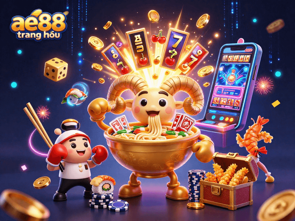 Spin the reels and win at ae88 trang chủ with vibrant casino characters and fun elements.