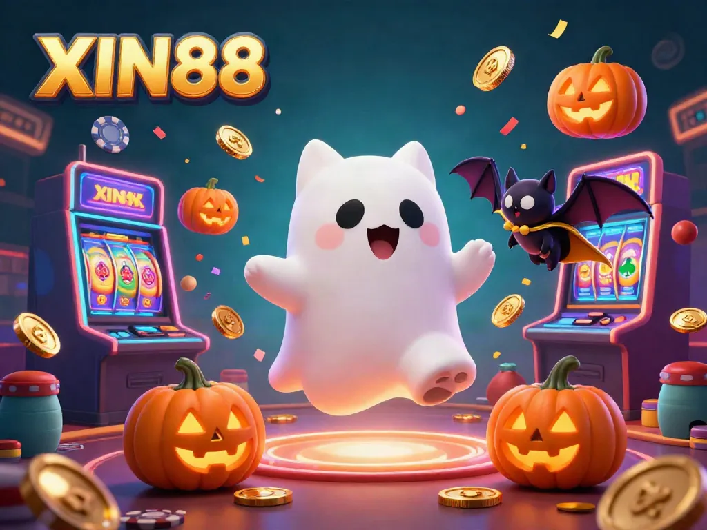 Experience the thrills of XIN88 in a vibrant casino scene with engaging characters and bright game elements.