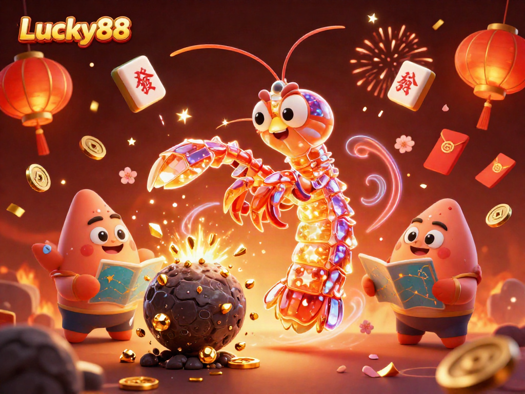 Experience thrilling wins at Lucky88 online casino with vibrant 3D gaming elements.